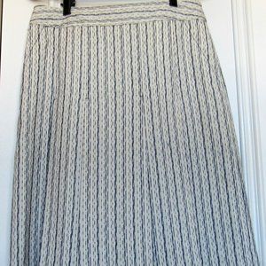 Tory Burch Pleated Skirt Navy/White Women’s Size 6,lined